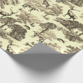 Elegante Vintage Hirschfockshase Geschenkpapier (Ecke)