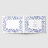 Elegante Vintage Hochzeit der französischen Blauen Gästebuch (Voll)