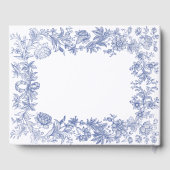 Elegante Vintage Hochzeit der französischen Blauen Gästebuch (Rückseite)