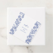 Elegante Vintage Hochzeit der französischen Blauen Geschenkanhänger (Beispiel)