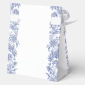 Elegante Vintage Hochzeit der französischen Blauen Geschenkschachtel (Rückseite)