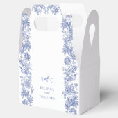 Elegante Vintage Hochzeit der französischen Blauen Geschenkschachtel (Geöffnet)