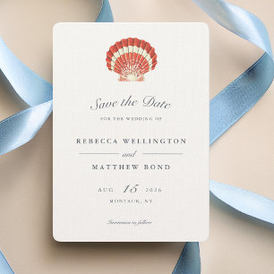 Elegante Vintage Hochzeit der Muschel Nautical Isl Save The Date
