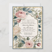 Elegante Vintage Hochzeit Einladung (Vorderseite)