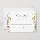 Elegante Vintage Hochzeit im französischen Garten RSVP Karte (Vorderseite)