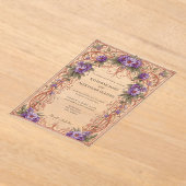 Elegante Vintage Hochzeit im Jugendstil Acryleinladungen (Ablage )