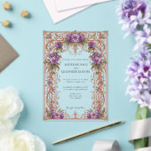 Elegante Vintage Hochzeit im Jugendstil Acryleinladungen (In Situ (Hochzeit))