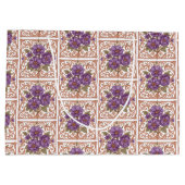 Elegante Vintage Hochzeit im Jugendstil Große Geschenktüte (Rückseite)