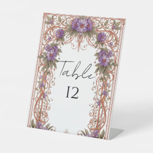 Elegante Vintage Hochzeit im Jugendstil Sockelschild