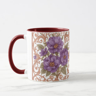 Elegante Vintage Hochzeit im Jugendstil Tasse