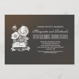elegante Vintage-Hochzeit-Jubiläumseinladungen Einladung