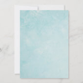 Elegante Vintage Hochzeit mit blauer Flora Einladung (Rückseite)