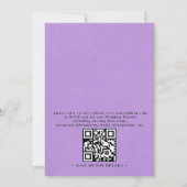 Elegante Vintage-Hochzeit mit geprägtem QR-Code Einladung (Rückseite)