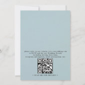 Elegante Vintage Hochzeit mit geprägtem QR-Code Einladung (Rückseite)