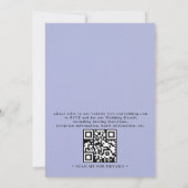 Elegante Vintage-Hochzeit mit geprägtem QR-Code Einladung (Rückseite)
