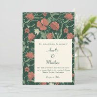 Elegante Vintage Hochzeit mit grüner Roter Flora