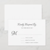 Elegante Vintage Hochzeit RSVP Karte (Vorne/Hinten)