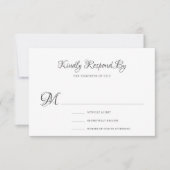 Elegante Vintage Hochzeit RSVP Karte (Vorderseite)