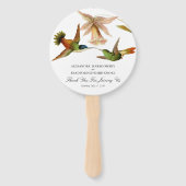Elegante Vintage Hochzeit von Hummingbird Fächer (Rückseite)
