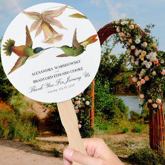 Elegante Vintage Hochzeit von Hummingbird Fächer