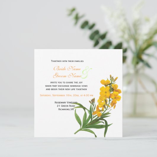 Elegante Vintage Hochzeit von Redoute Einladung (Stehend Vorderseite)