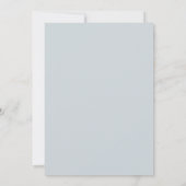 Elegante Vintage-Hochzeits-Einladung in Blau Einladung (Rückseite)