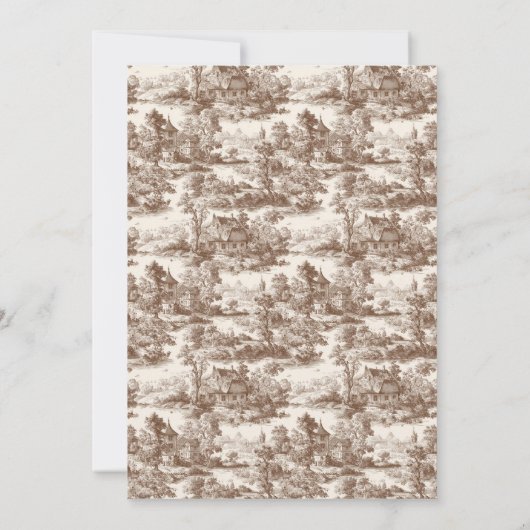 Elegante Vintage-Hochzeitseinladung Einladung (Rückseite)