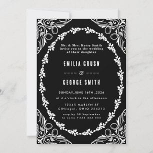 Elegante Vintage-Hochzeitseinladung Einladung