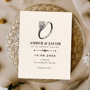 Elegante Vintage-Hochzeitseinladung Einladung