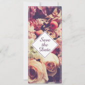 Elegante Vintage Hochzeitserklärung, Blume Motif (Vorderseite)