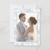 Elegante Vintage Hochzeitsfeier Dankeskarte (Rückseite)