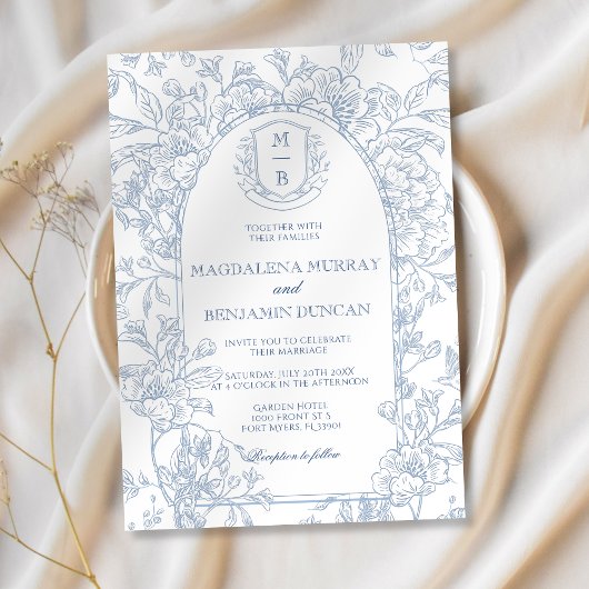 Elegante Vintage Hochzeitsfeier Einladung