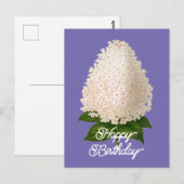 Elegante Vintage-Hortensie Paniculata Geburtstag Postkarte (Vorne/Hinten)