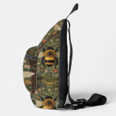 Elegante, Vintage Hummeln, botanische Blumenkunst Crossbody Bag (Rechts)