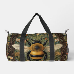 Elegante, Vintage Hummeln, botanische Blumenkunst Duffle Bag