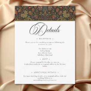 Elegante Vintage Hütte Botanische Hochzeit im Herb Begleitkarte