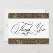 Elegante Vintage Hütte Botanische Hochzeit im Herb Dankeskarte (Vorderseite)