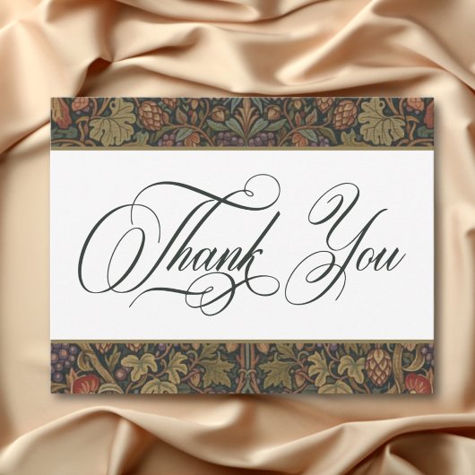 Elegante Vintage Hütte Botanische Hochzeit im Herb Dankeskarte