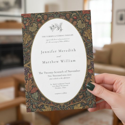 Elegante Vintage Hütte Botanische Hochzeit im Herb Einladung