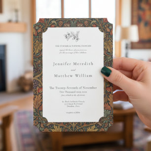 Elegante Vintage Hütte Botanische Hochzeit im Herb Einladung