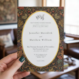 Elegante Vintage Hütte Botanische Hochzeit im Herb Folieneinladung