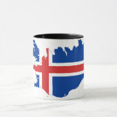 Elegante Vintage Island-Flaggen-Covered-Keramik Tasse (Zentrum)