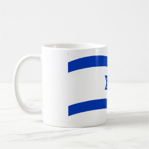 Elegante Vintage israelische Flagge bedeckt Kaffeetasse