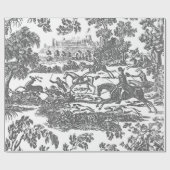 Elegante Vintage-Jagdpferde und Hunde Geschenkpapier (Flach)