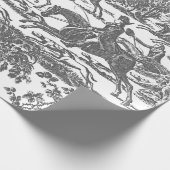 Elegante Vintage-Jagdpferde und Hunde Geschenkpapier (Ecke)