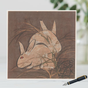 Elegante Vintage japanische Kaninchen jederzeit Ka Karte