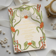 Elegante Vintage Jugendstil-Blumengestelle Hochzei