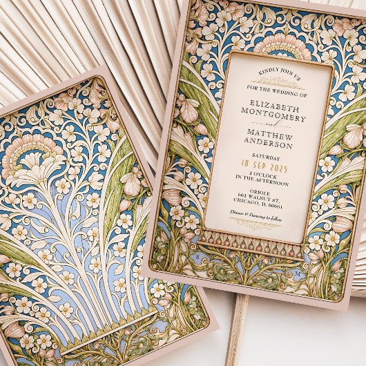 Elegante Vintage Jugendstil Einladung