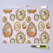 Elegante Vintage Jugendstil-Girls-Blume Seidenpapier (Handwerk)