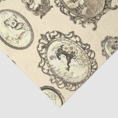 Elegante Vintage Jugendstil-Girls-Blume Seidenpapier (Detail)